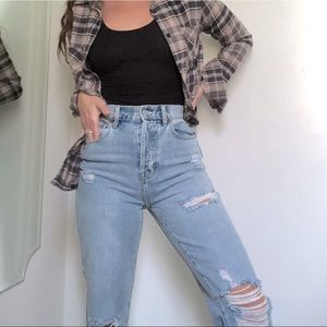 PacSun Light High Waisted Straight Leg Jeans